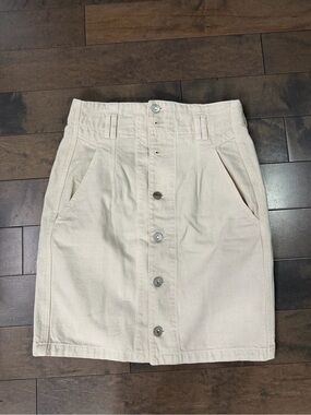 Isabel Marant Cream Button-Front Skirt